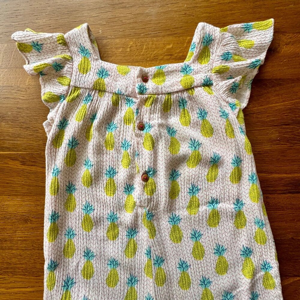 ZARA Pineapple Jumpsuit Romper Girls 12-18 Mo Lightweight Playsuit Toddler Girl - Picture 4 of 8